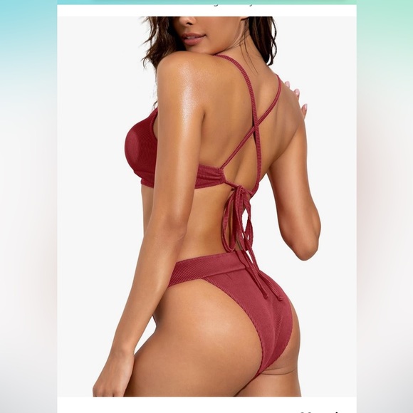 Zaful Burgundy Bikini. NWT - Picture 2 of 6